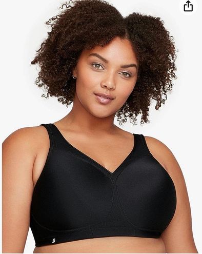 Glamorise Womens Full Figure MagicLift Plus Size Seamless Wirefree Back  Close Sports Bra 1006 