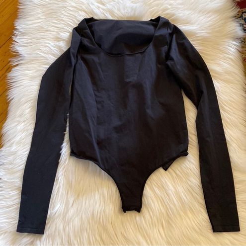 SKIMS long sleeve scoop neck essential body suite soot size 4X/5X - $45 -  From Cutie