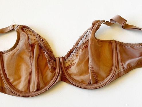 Elomi 8900 Matilda Underwire Plunge Bra Brown Size 38I Plus Curvy Intimates  - $32 - From Molly