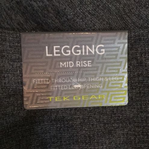 Tek Gear Leggings M/L Heather Grey Fitted Midrise Wicking Size M - $16 New  With Tags - From Patti