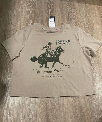 Target Compton Cowboys Cropped Tee Tan Size M - $12 (20% Off Retail) New  With Tags - From Haley