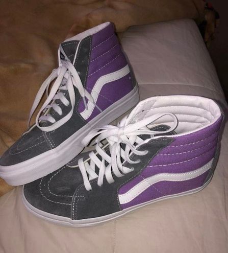grey and purple vans