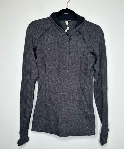 Lululemon Think Fast Pullover in Heathered Herringbone Heathered Black Size  6 - $66 - From Lex