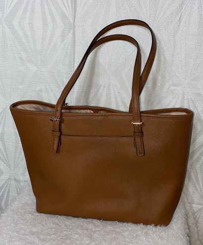 Michael Kors Jet Set Tote Saffiano Brown Leather Shoulder Tote Bag