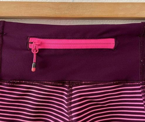 Lululemon Leggings Womens Small Pink Stripe Capri - $27 - From Kristen