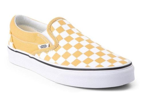 vans shoes checkered yellow