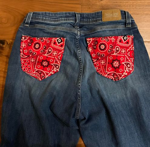 Levi's Custom Bandana Print Jeans Red Size 8 - $25 - From Abbie