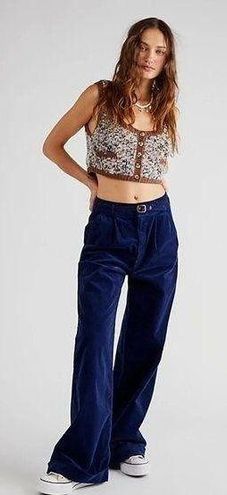 NWT MOTHER The Big League Prep Cuff Heel Pants in Blueprint Navy