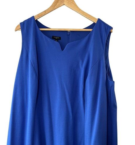 Talbots Plus Classic Blue Classic Sleeveless Shift Dress Women's