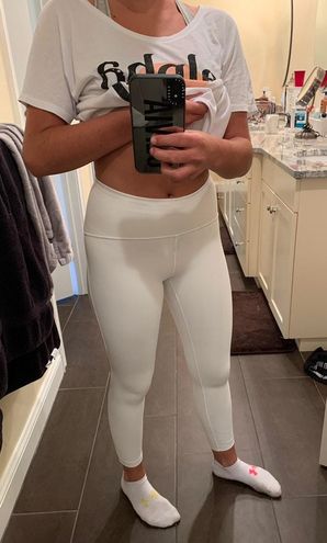 LuLu Lemon White Mesh Leggings