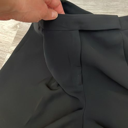 Kate Hill Black Silky Lined Inside Pleated Women's Dress Pants