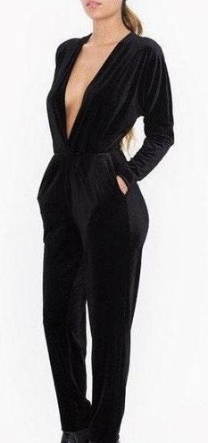 american apparel velvet jumpsuit