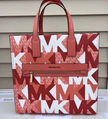 Michael Kors Kenly Large Tote Satchel (Sherbert Multi) 35H1GY9T3T