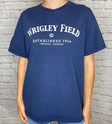 Wrigley Field Men's Est 1914 White Long Sleeve Tee L