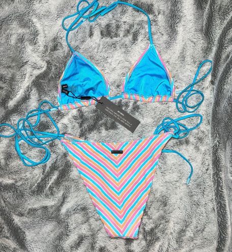 VINCA - SHERBET STRIPE  Triangle bathing suit, Bikinis, Bathing suits