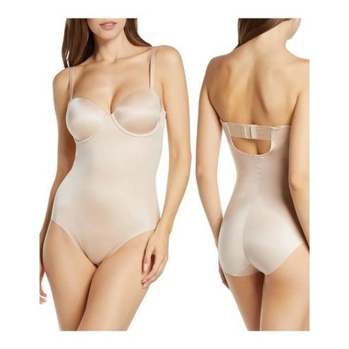 Spanx bodysuit nude 10205R Suit Your Fancy Strapless cupped