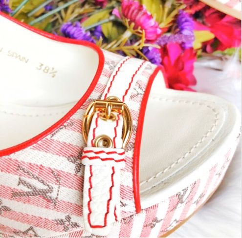 Louis Vuitton PRICE FIRM Mini Lin Croisette Anemone Wedges BNWOT Pink Size  8.5 - $815 - From Royalty