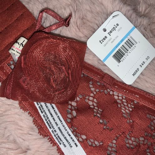 NWT Free People Underwire Love Letter Bra Paprika New With Tag