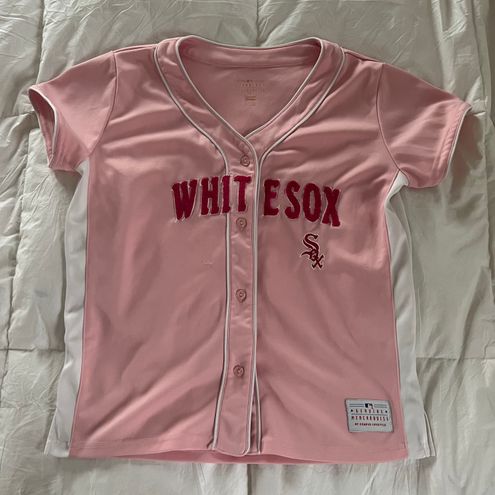 pink white sox shirt