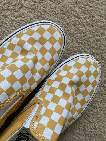 Vans Yellow Checkered Slip On Size 9 - $48 (20% Off Retail) - From liv