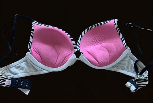 PINK - Victoria's Secret Love PINK Push Up Bra 34A Zebra Stripe