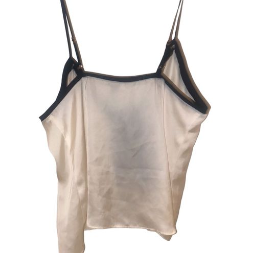 Chelsea28 Love Notes Ivory Black Satin Flyaway Tie Front Sleep Camisole Top  Multiple - $7 - From Milreca