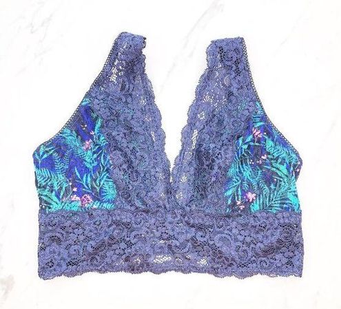 Soma Bralette Lace Plunge Bra Palm Blue Size XS Extra Small - $12  New With Tags - From Accessory