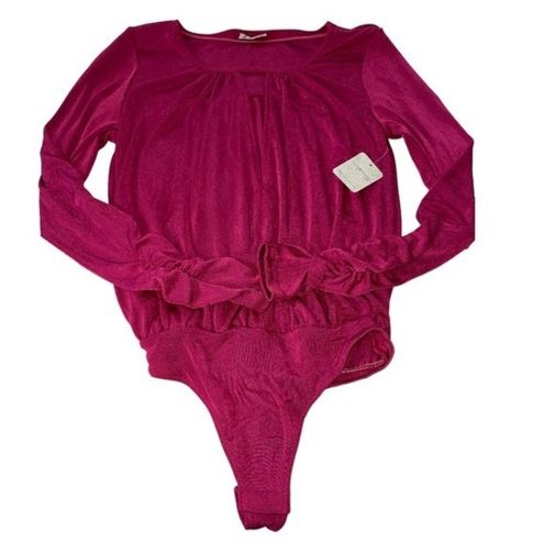 Tops, Nwt Free People Kaya Bodysuit In Hypnotic Rose Xs