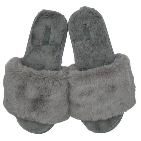 NEW SKIMS The Slide Faux Fur Slipper in BlackSize 36 = US 5-5.5