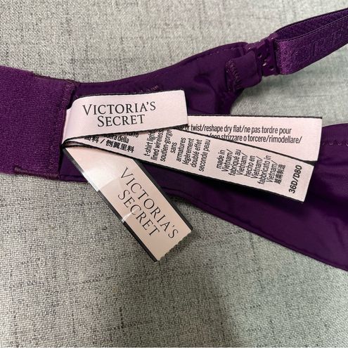 Victoria's Secret T Shirt Lightly Lined Wireless Bra Purple 36D Nwt