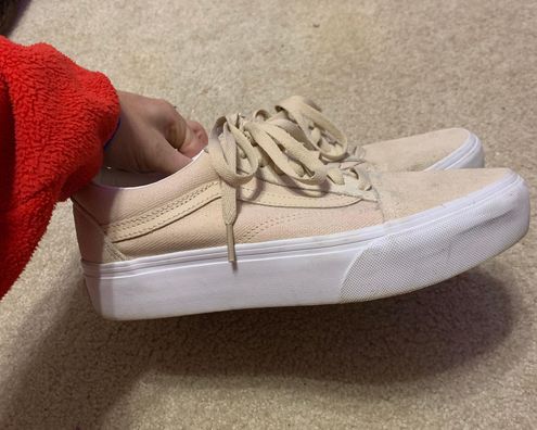 tan vans platform