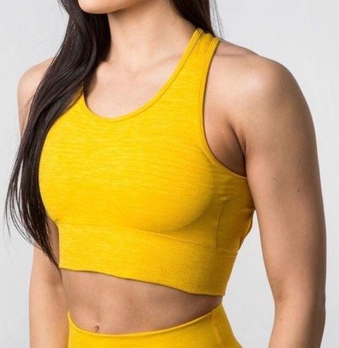 Alphalete Yellow Vault Sports Bra Size M - $29 - From Payton