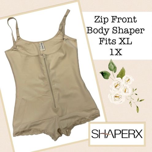 Shaperx Faja Zip Front Body Shaper Open Crotch XL 1X 14 16 - $23 - From  Jeanette