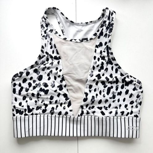 Lorna Jane Sports Bra Womens Large Black White Leopard Print Fierce  Racerback - $29 - From Savannah