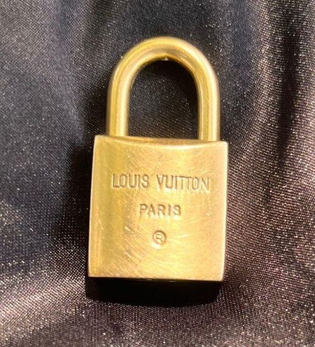 Vintage Gold Brass Lock and Key Set #207 by Louis Vuitton