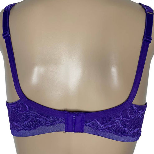 Bali 6543 Bra 34B Lace Desire Underwire Bra Purple Size 34 B - $16