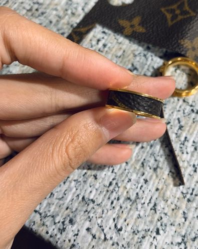 Louis Vuitton Upcycled Gold Plated Monogram Ring - $52 New With