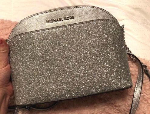 Michael Kors Silver Glitter Emmy Crossbody Purse - $85 (68% Off Retail) New  With Tags - From Emmy