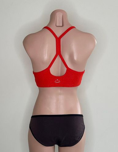 Beyond Yoga Slim Racerback Bra in Red Flower Scarlet Size M