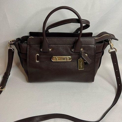 Coach Swagger 27 Leather Shoulder Bag, Oxblood