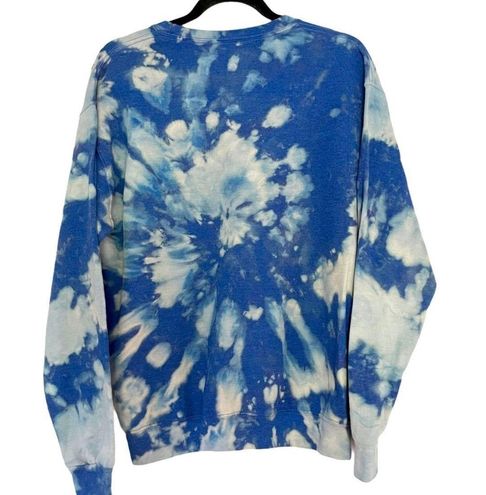 Buffalo bills inspired bleach tie dyed sweatshirt Blue Size M - $46 - From  Thrifty