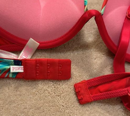 PINK - Victoria's Secret VS PINK “Wear Everywhere Super Push Up” NWOT Red  Size 32 B - $25 - From Abby