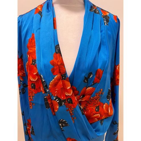 ZARA Blue Floral Bodysuit Size M - $30 (62% Off Retail) - From Emily