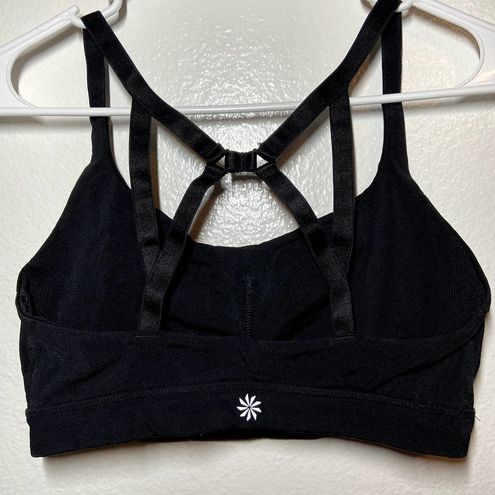 Athleta Energy Crush Sports Bra Ruched Strappy Adjustable Straps Black  Large - $41 - From Pearl