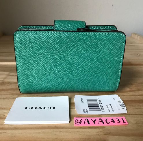 Coach, Bags, Coach Crossgrain Leather Medium Corner Zip Wallet