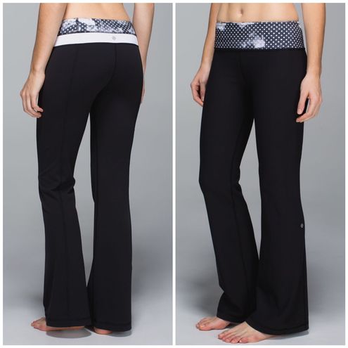 Lululemon Reversible Groove Yoga Pants Black Size 6 - $35 (64% Off Retail)  - From avogirll