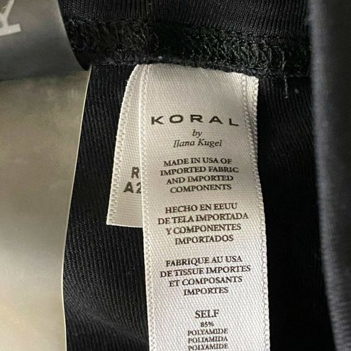 Koral Black Shiny Panels Forge Mid Rise Leggings Women's Size Extra Small XS  - $48 - From Taylor