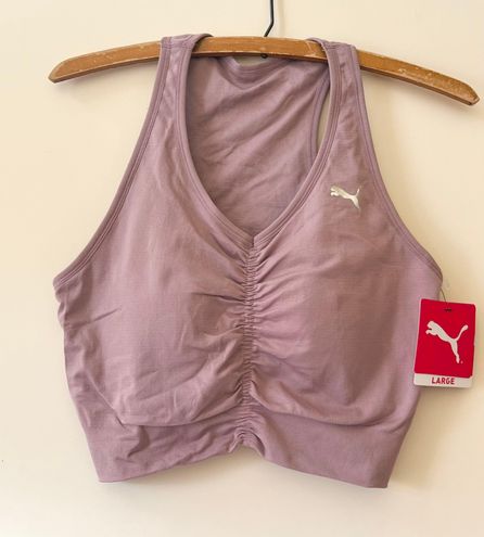 Puma Dusty Purple Seamless Low Support Bra Size L - $19 (32% Off