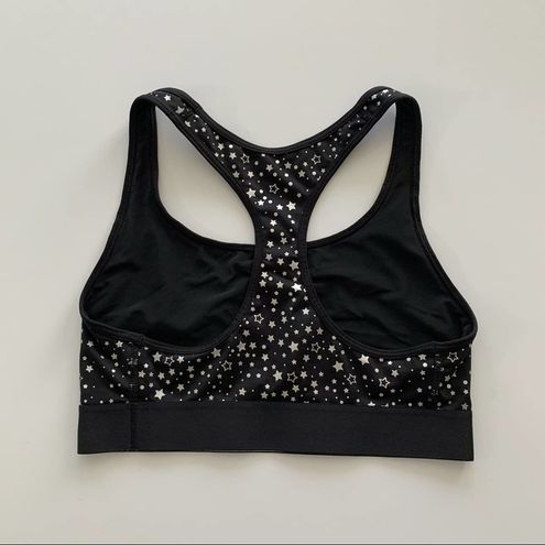 Victoria's Secret Sport Black & Silver Star Print Racerback Sports Bra  Small - $21 - From Gianna