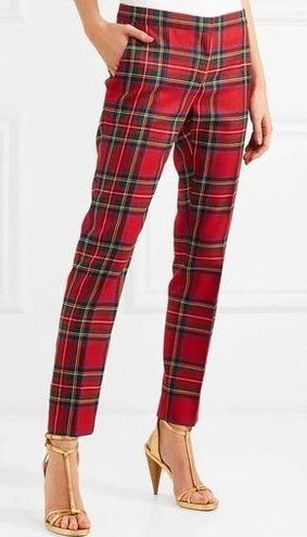 Burberry Hanover Plaid Wool Trousers, Brand Size 4 (US Size 2